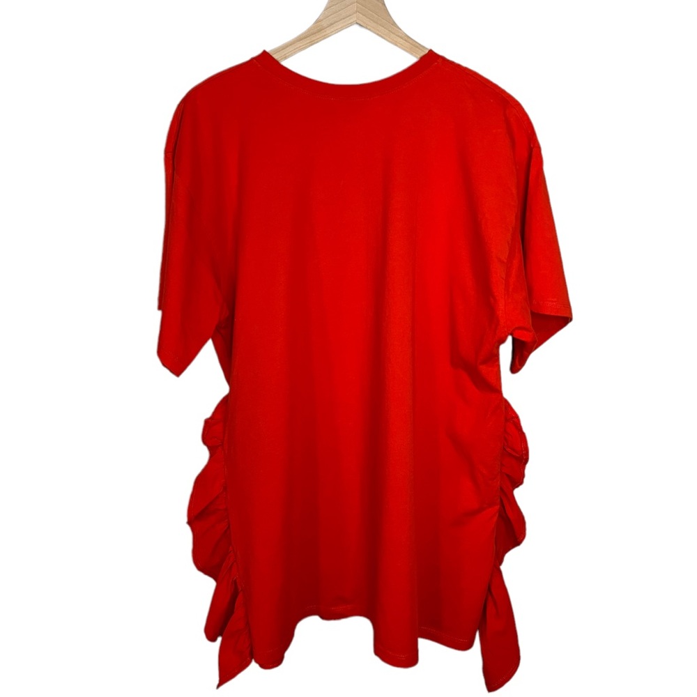 ZARA POPLIN DRESS WITH CONTRASTING RUFFLE - Picture 6 of 9